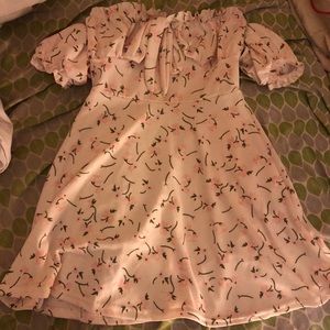 Off-The-Shoulder Floral Mini Dress